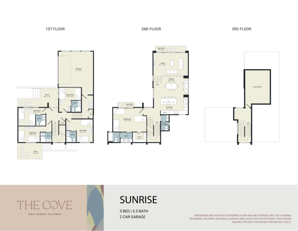 A 3D image of the 5BR/5.5BA – Sunrise 11 floorplan, a 2659 squarefoot, 5 bed / 5.5 bath unit