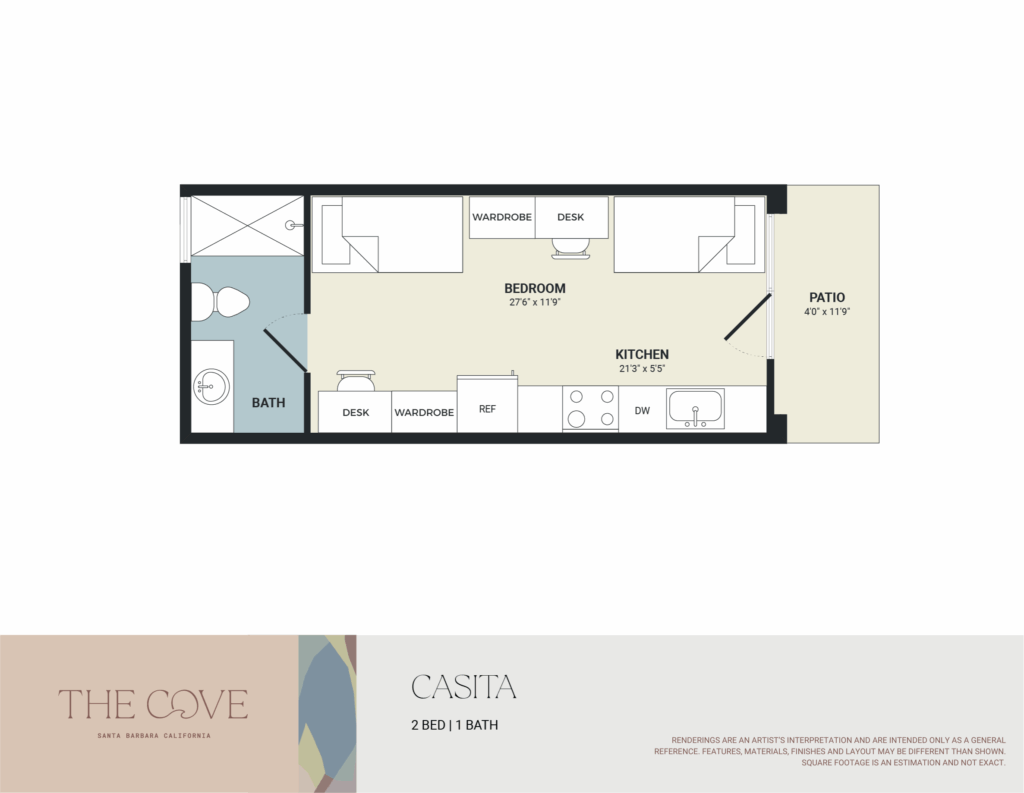 A 3D image of the 6BR/6.5BA – Coral w/ Casita floorplan, a 2949 squarefoot, 6 bed / 6.5 bath unit