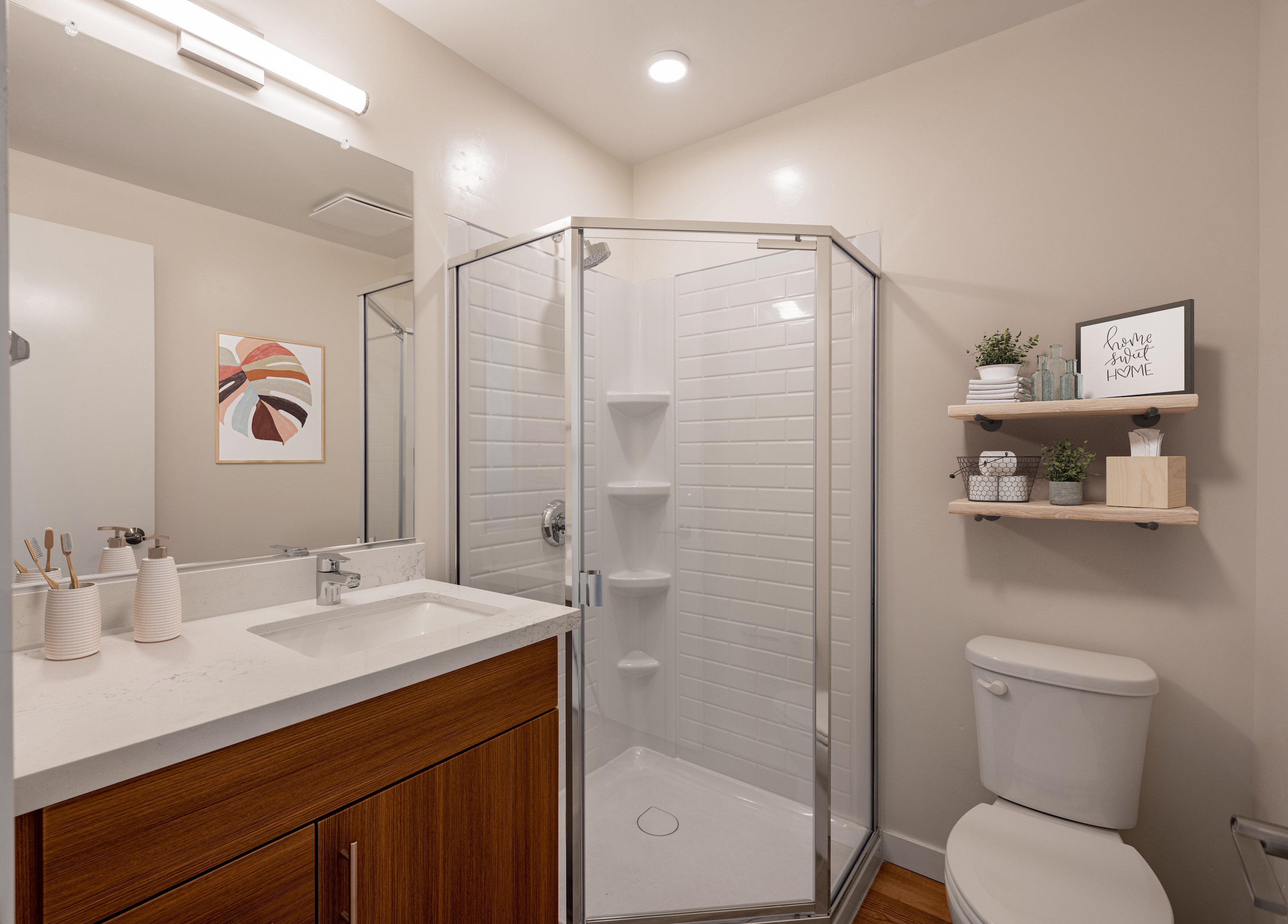 Bathroom with walk-in shower